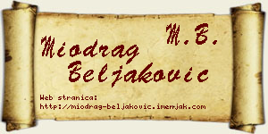 Miodrag Beljaković vizit kartica